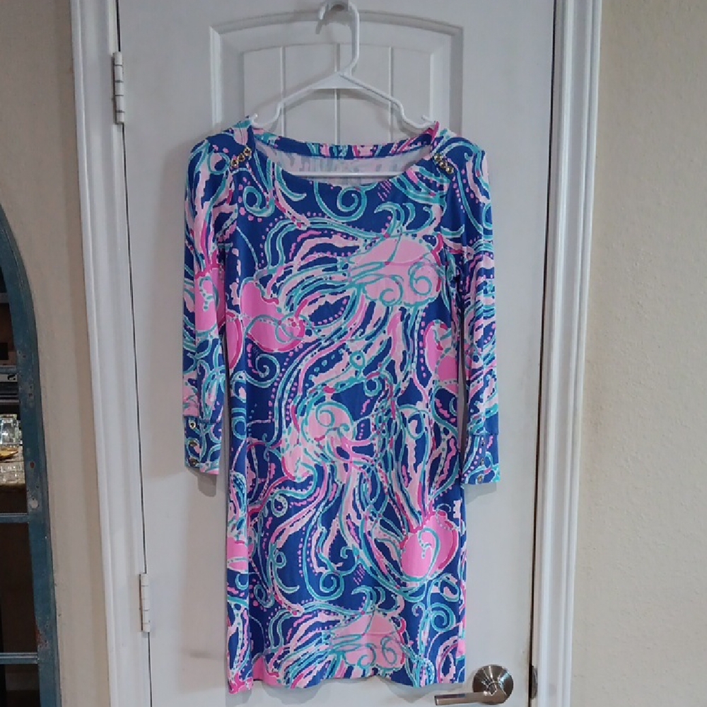 Lilly Pulitzer Sophie Dress featuring the "Jellies Be Jammin" Jelly Fish Print